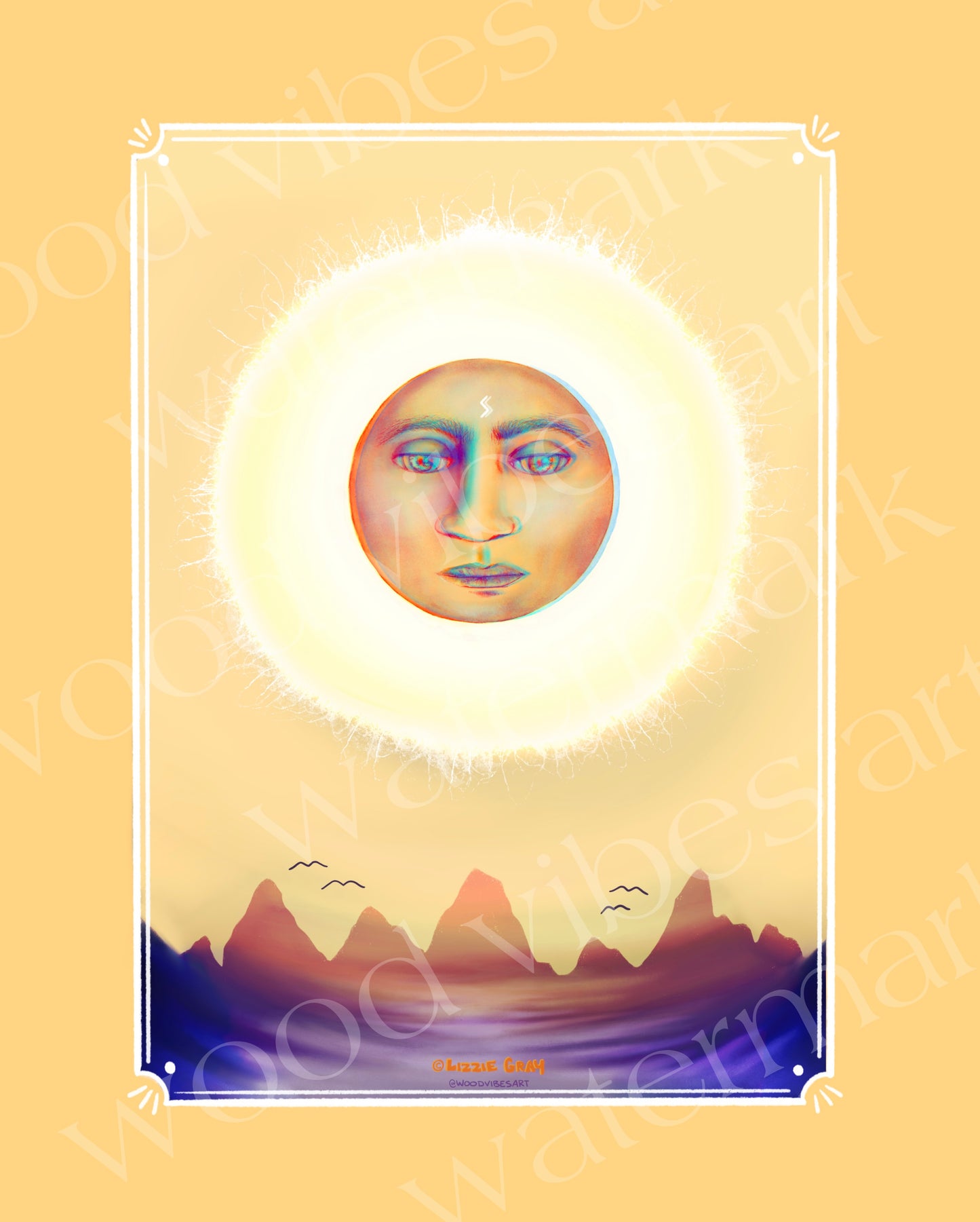 The Song Of The Sun (Artwork Only) Print with hangers