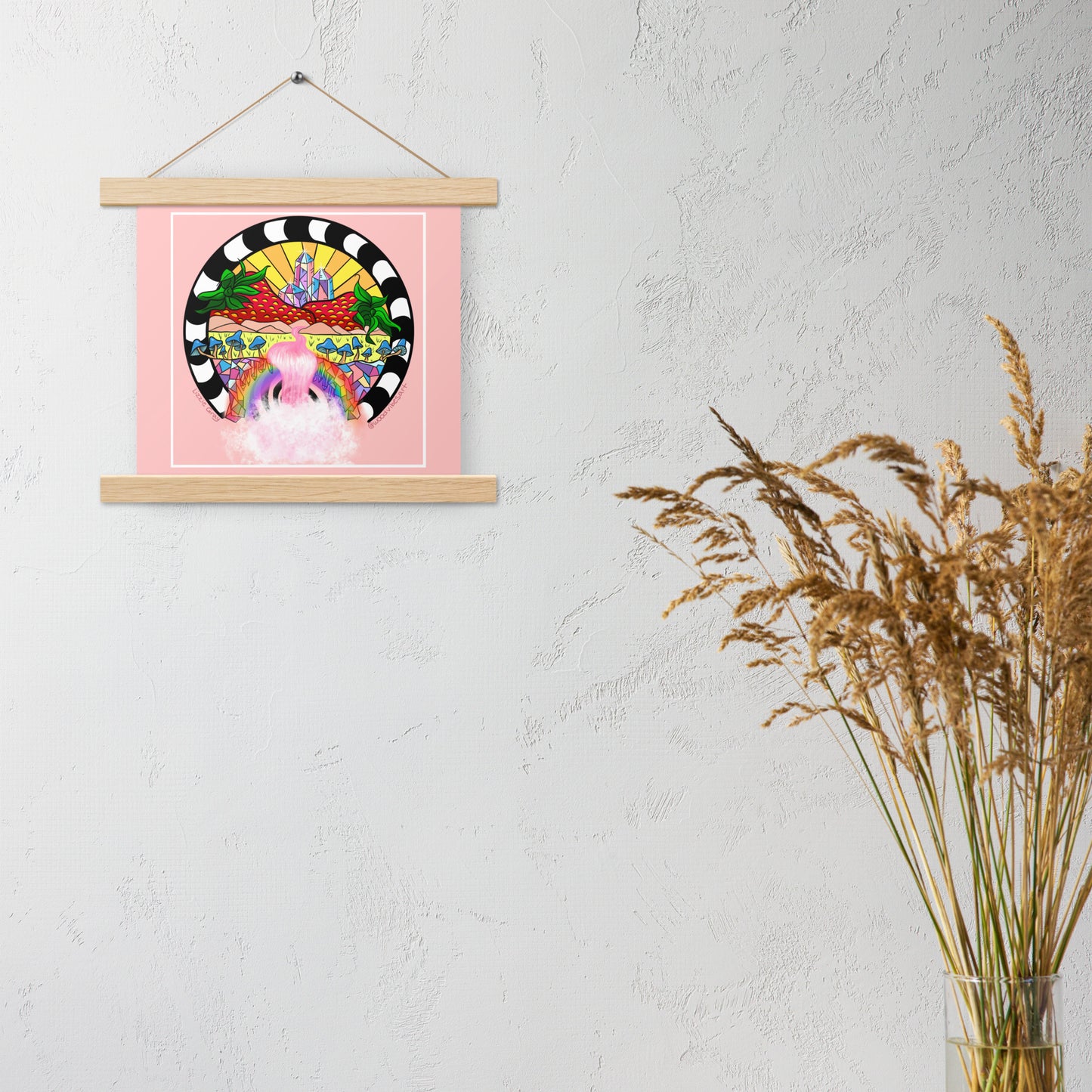 Strawberry Mountain Print with hangers