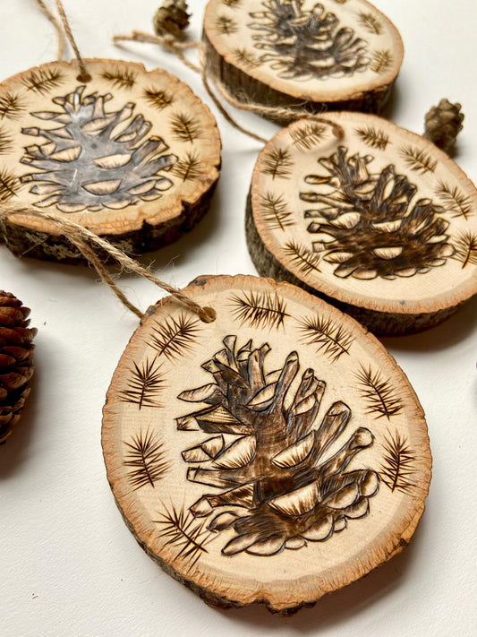 Pinecone Ornament - Wood Vibes Art