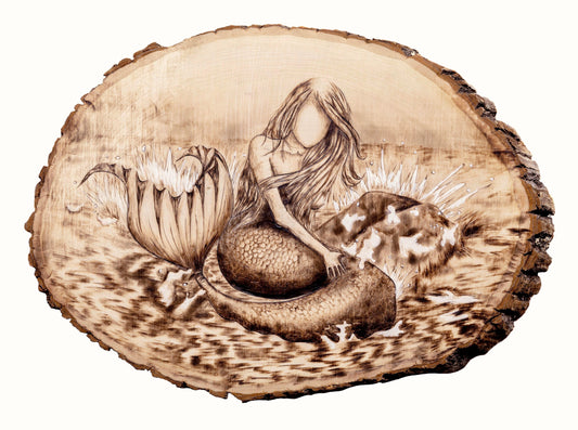 The Mermaid 11x17 Print - Wood Vibes Art