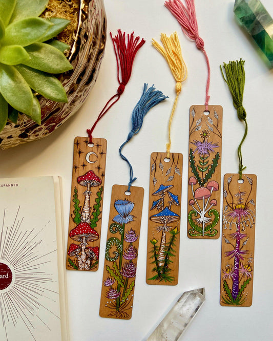 Whimsical Bookmark - Wood Vibes Art
