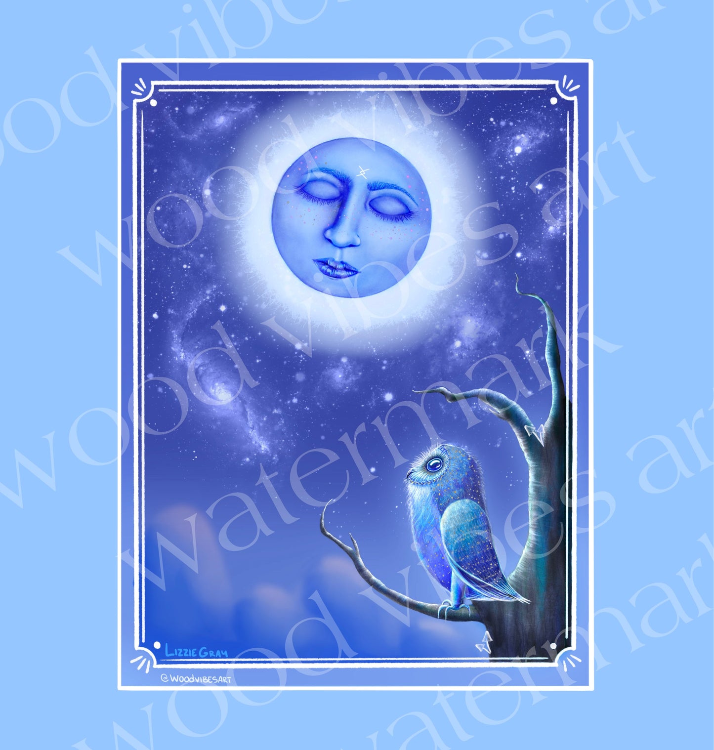 Whispers Of The Moon (Artwork Only) Print with hangers